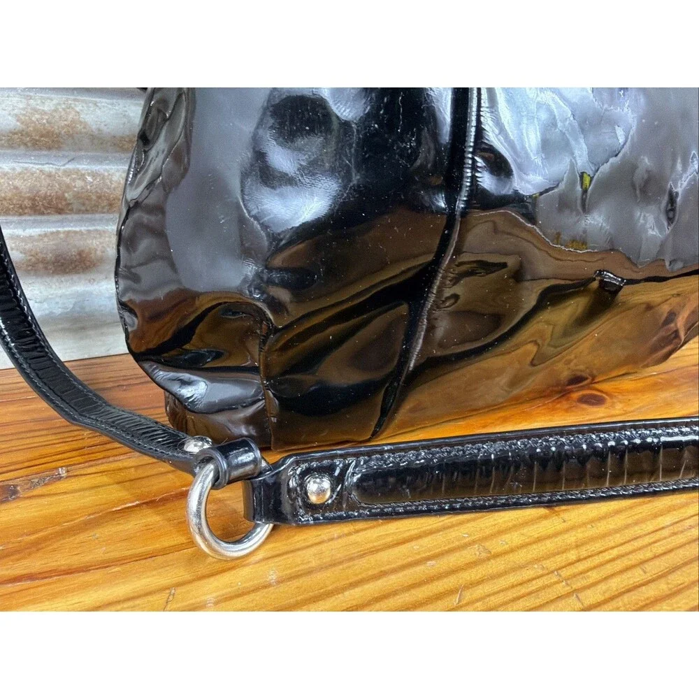 AUTHENTIC COACH MADISON BLACK PATENT LEATHER TOTE Purse Beautiful Condition